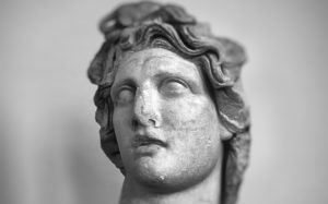 The marble head of Apollo